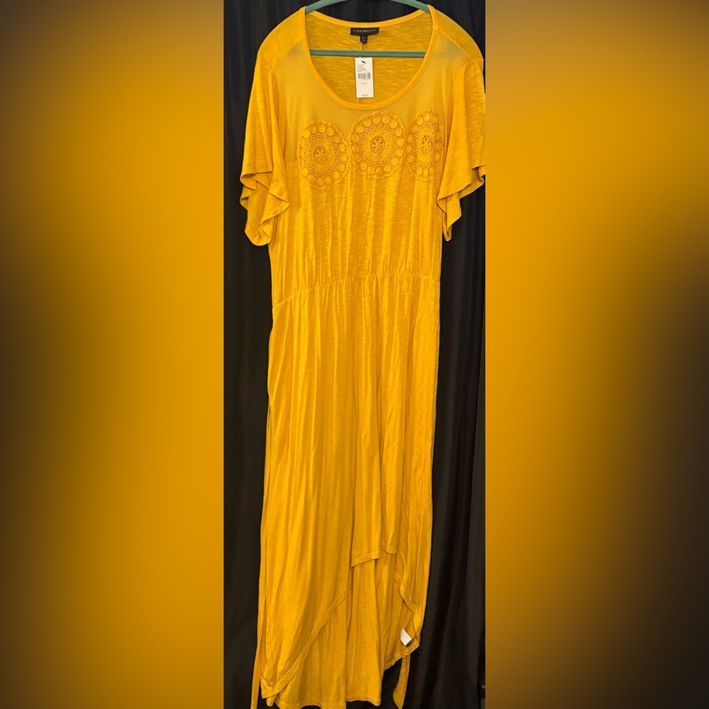 NWT Lane Bryant Golden High Low Dress